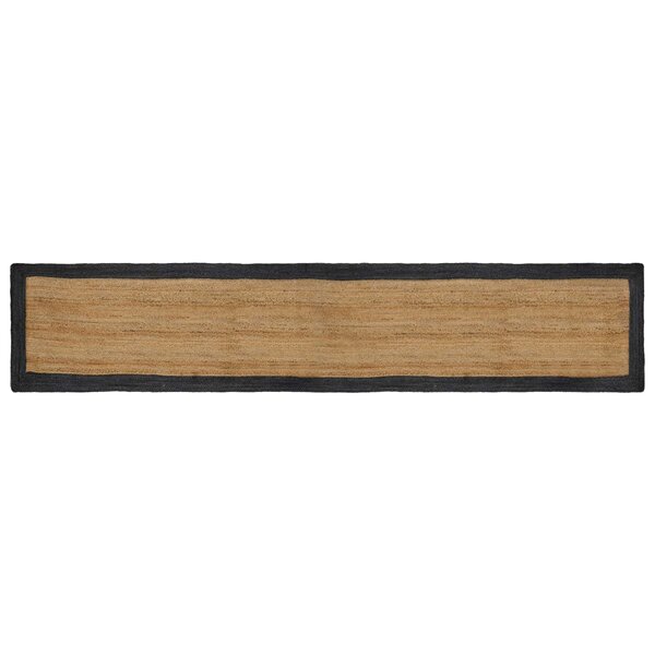 vidaXL Tapis de surface Gris foncé 80 x 400 cm Jute