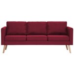 vidaXL Ensemble de canapé 2 Pièces Tissu Rouge bordeaux
