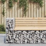 vidaXL Banc de jardin design gabion 92x71x65 5 cm bois massif de pin