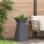 vidaXL Jardinière sur pilier   bol anthracite 35x35x73 cm en acier.