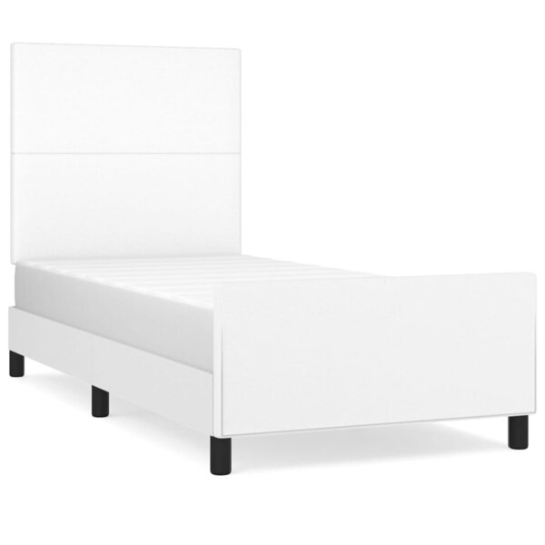 vidaXL Cadre de lit sans matelas blanc 90x200 cm similicuir
