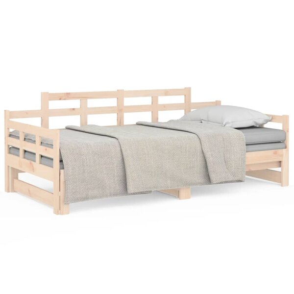 vidaXL Lit coulissant sans matelas bois de pin solide