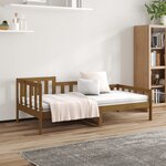 vidaXL Lit de jour sans matelas marron miel 80x200 cm bois pin massif