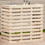 vidaXL Table de bar d'extérieur 113 5x50x103 cm bois massif de pin
