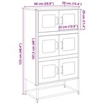 vidaXL Buffet haut rose 68x39x123 cm acier