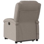 vidaXL Fauteuil inclinable de massage Taupe Tissu