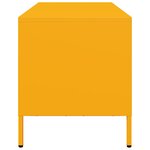 vidaXL Meuble TV jaune moutarde 101 5x39x43 5 cm acier laminé à froid