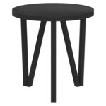 vidaXL Table à thé Noir Ø35 cm MDF
