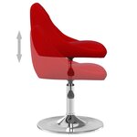 vidaXL Chaises pivotantes salle à manger 2 Pièces Rouge bordeaux Velours