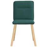 vidaXL Chaises à manger lot de 6 vert foncé tissu