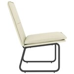 vidaXL Chaise longue Crème 54x75x76 cm Similicuir