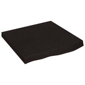vidaXL Dessus de table marron foncé bois chêne massif traité