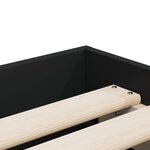 vidaXL Cadre de lit avec tiroirs noir 90x190 cm bois d'ingénierie