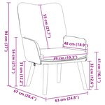 Fauteuil Relaxant vidaXL Gris Clair en Tissu Laineux