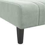 vidaXL Canapé-lit en forme de L gris clair 260x140x70 cm velours