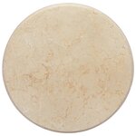 vidaXL Dessus de table Crème Ø50x2 5 cm Marbre