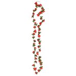 vidaXL Guirlandes de fleurs de Noël 6 Pièces rouge 240 cm
