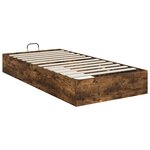 vidaXL Cadre de lit ottoman Chêne fumé 80 5 x 200 cm Bois d'ingénierie