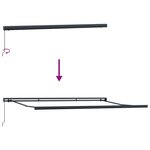 vidaXL Auvent Rétractable Blanc 500 × 300 cm Tissu et Métal