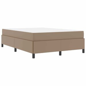 vidaXL Cadre de lit avec matelas Cappuccino 140 x 200 cm tissu
