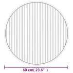 vidaXL Tapis rond noir 60 cm bambou