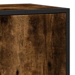 vidaXL Buffet chêne fumé 35 5x35x76 cm bois d'ingénierie et métal