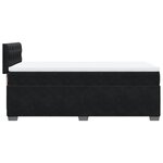 vidaXL Sommier à lattes de lit avec matelas noir simple velours