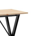 vidaXL Table à manger cadre en X 80x50x75 cm bois de pin massif fonte