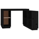 vidaXL Bureau Noir 110x50x75 cm Bois massif de pin