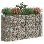vidaXL Lit surélevé à gabion Fer galvanisé 190x50x100 cm