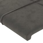 vidaXL Tête de lit à LED Gris foncé 144x5x118/128 cm Velours