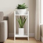 vidaXL Support de Plante Blanc 30 x 30 x 60 cm Bois d'ingénierie