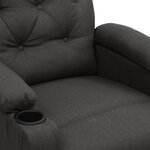 vidaXL Fauteuil inclinable électrique Gris foncé Tissu