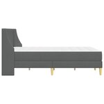 vidaXL Cadre de lit avec matelas Gris foncé 120 x 190 cm Polyester