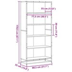 vidaXL Bibliothèque chêne fumé 80 5x35x170 5 cm bois d'ingénierie