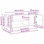 vidaXL Meuble TV Chêne noir 100 x 40 x 45 cm Bois d'ingénierie