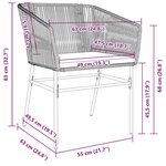 vidaXL Ensemble de salle à manger pour jardin 5 Pièces Marron Poly rotin