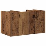 vidaXL Organiseur de bureau Bois ancien 44 5 x 24 x 25 cm