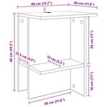 vidaXL Table basse Chêne artisanal 40 x 30 x 49 cm Bois d'ingénierie