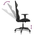 vidaXL Chaise de jeu de massage Noir et gris Similicuir