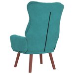 vidaXL Fauteuil Relaxant en Velours Turquoise