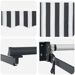 vidaXL Auvent rétractable anthracite/blanc 3x2 5 m tissu et aluminium