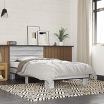 vidaXL Cadre de lit sans matelas sonoma gris 75x190 cm