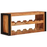 vidaXL Étagère à vin Marron 100 x 45 x 33 cm Bois d'Acacia Massif