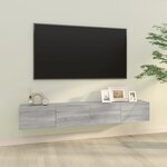 vidaXL Meubles TV muraux 2Pièces sonoma gris 100x30x30 cm bois ingénierie