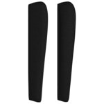 vidaXL Tête de lit avec oreilles Noir 163x23x118/128 cm Tissu