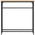 vidaXL Table Console avec étagère chêne artisanal 75 x 19 5 x 75 cm