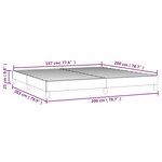 vidaXL Cadre de lit à ressorts marron foncé 200x200 cm tissu