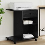 vidaXL Support d'imprimante avec tiroir Chêne noir 60 x 40 x 68 5 cm