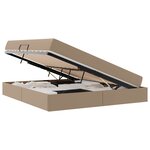 vidaXL Lit avec rangement et matelas Cappuccino 160 x 200 cm